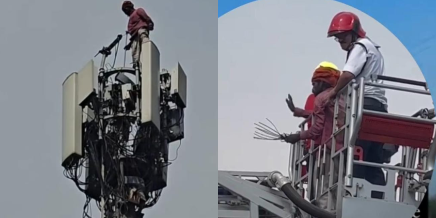 Mentally Challenged Man Climbs Tower in Nagpur